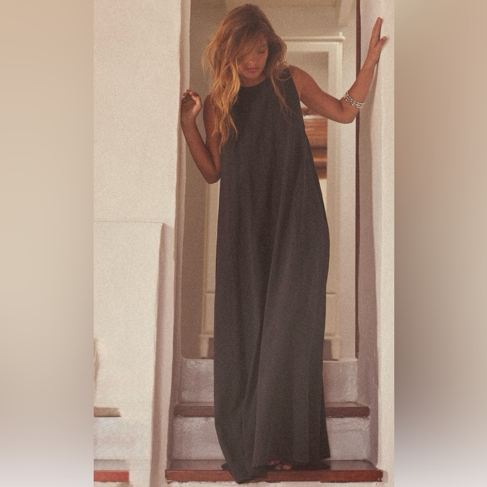 NWOT - Zara Charcoal Maxi Dress - Size M - Picture 9 of 12